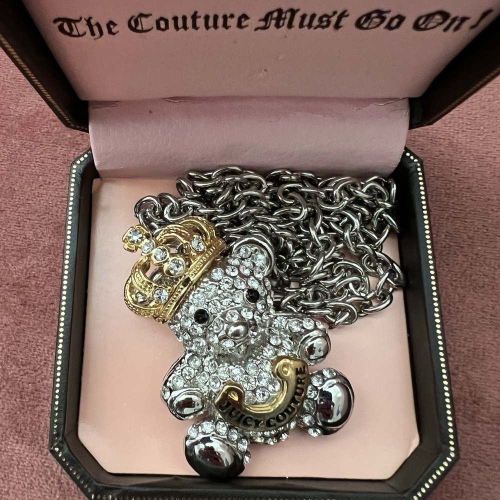 Juicy Couture King Bear Necklace Chain With Box View 6